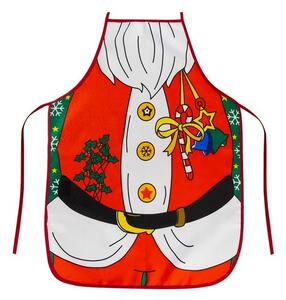 Sort bucatarie, imprimeu Mos Craciun, poliester multicolor, 92x51 cm