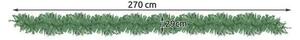 Ghirlanda groasa decorativa pentru brad de Craciun, Premium, lungime 270 cm, verde