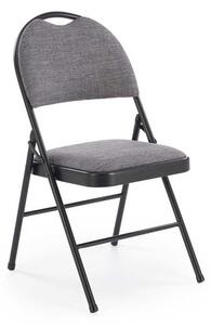Scaun pliabil Dover, gri / negru