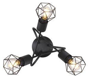 Lustră LED aplicată XARA 3xE14/6W/230V neagră Globo