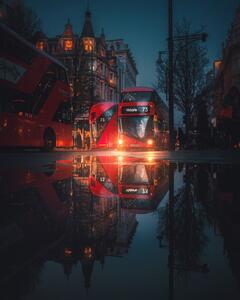 Fotografie de artă London night reflections, David George, (30 x 40 cm)
