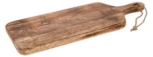 Platou dreptunghiular din lemn mango, maro, 37x15 cm