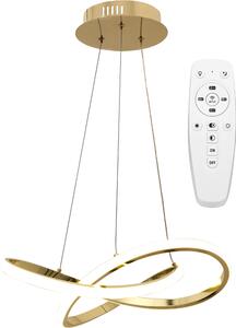 Lampă de tavan suspendată cu inel modern + telecomandă APP390-CP Gold