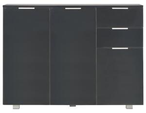 Dulap, negru extralucios, 107x35x80,5 cm