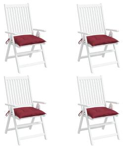 Perne de scaun, 4 buc., vin roșu, 50x50x7 cm, textil oxford