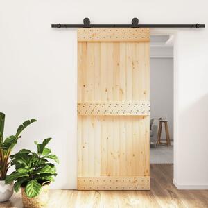 Ușă glisantă cu set de feronerie 95x210 cm, lemn masiv de pin