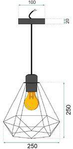 Lampa DE TAVAN SUSPENDABILA IN STIL loft Sfoara APP678-1CP