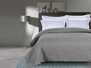 Cuvertura de pat gri cu model STONE 220x240 cm