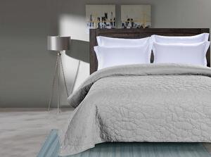 Cuvertura de pat gri deschis cu model STONE 220x240 cm