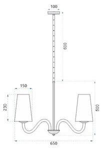 Lampă suspendată Vintage APP720-3CP