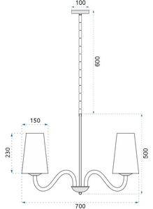 Lampă suspendată Vintage APP753-6