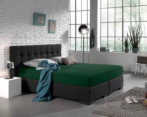 Cearsaf de pat dublu cu elastic Enkel, 190 200 x 200 220, verde