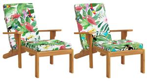 Perne de scaun terasă, 2 buc., multicolor, textil oxford