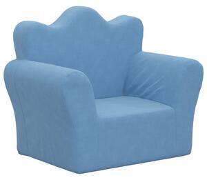 Canapea pentru copii, albastru, pluș moale