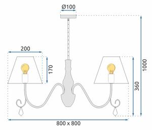 Lampă suspendată Cristal APP991-4CP