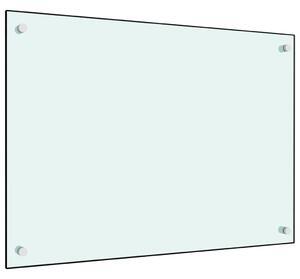 Panou antistropi de bucătărie, alb, 70x50 cm, sticlă securizată