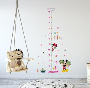 Autocolant de perete "Metru pentru copii - Mickey și Minnie" 65x121 cm