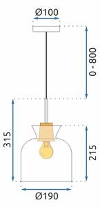 Lampă suspendată APP1182-1CP A