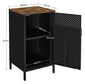 Dulap de depozitare, Songmics, Negru , 42.5x40x76 cm