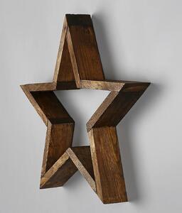 Raft de perete star din lemn seria wood,Homs,40x40x6 cm,700207