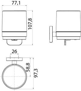 Emco Round dozator săpun ml alb 432113901