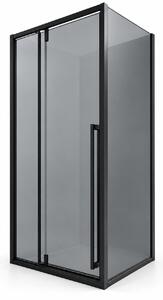 Cabina dus HYDRA 90x90 patrata, geam fumuriu securizat 6 mm, profil negru mat