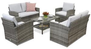 Mobilier de grădină Monaco Coffee 6 Garden Point gri