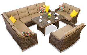 Mobilier de exterior cu colțar Toledo Comida 9 maro Garden Point