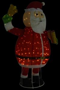 Figurină Moș Crăciun decorativă cu LED, 180 cm, țesătură lux