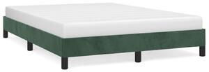 Cadru de pat, verde închis, 140x190 cm, catifea