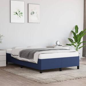 Cadru de pat, albastru, 120 x 200 cm, material textil