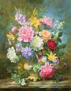 Albert Williams - Artă imprimată Peonies and mixed flowers, (30 x 40 cm)