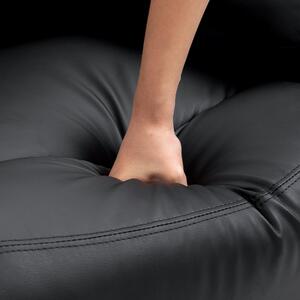 HOMCOM Fotoliu Relax cu spătar rabatabil în oferte cu suport pentru picioare de cameră din piele ecologică negru