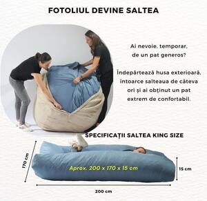 Set Fotoliu King Size cu Otoman (suport picioare), Material Textil - Terracotta Orange