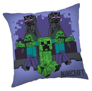 Pernă de copii cu imprimeu - Minecraft - Mobs coming for you | 40 x 40 cm