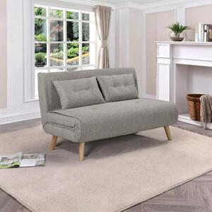 Canapea extensibila TEMPO XL, gri, stofa clasica, 140x95x77 cm