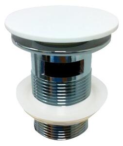 Sapho Sapho, Scurgere chiuvetă NIAGARA 5/4", clic-clack, Rockstone alb mat, WN060