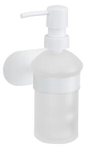 Dozator de săpun lichid alb autoadeziv din sticlă 200 ml Orea – Wenko
