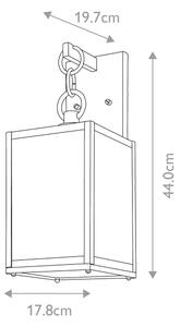Quintiesse QN-LAHDEN2-M-WZC-Ven Aplica de perete pentru exterior LAHDEN M 1xE27/60W/230V IP44 negru/auriu