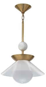 Quintiesse QN-SAUCER-1P-M-AB-OPAL-Lustră cu tijă SAUCER M 1xE27/40W/230V aurie