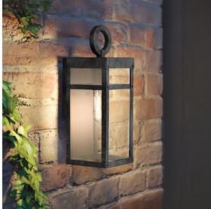 Quintiesse QN-PORTER-S-DZ - Aplică de perete pentru exterior PORTER S, 1xE27/60W/230V, IP44, negru