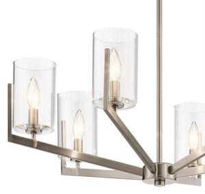 Quintiesse QN-NYE6-CLP - Lustru cu tijă NYE 6xE14/40W/230V crom mat