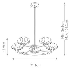 Quintiesse QN-PIM5-FXG -LED Lustru pentru baie pe tijă PIM 5xG9/3W/230V IP44 auriu