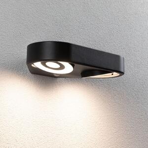 Paulmann Aplică de perete cu senzor LED Silma antracit 2 becuri IP44, Negru, Aluminiu, Modern, Perete rotund