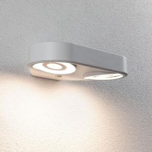 Paulmann LED senzor în aer liber lampă de perete Silma alb 2 becuri IP44, Alb, Aluminiu, Modern, Perete rotund