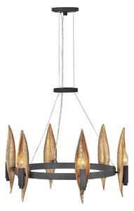 Quintiesse QN-WILLOW6-CBK - Lustră suspendată WILLOW 6xE14/40W/230V auriu/negru