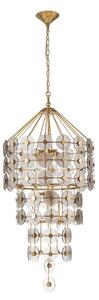 Quintiesse QN-MERIDIAN-9P-DG - Candelabru cu lanț MERIDIAN 9xE14/40W/230V auriu