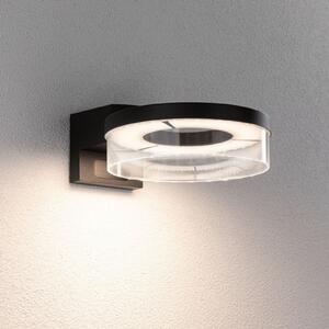 Paulmann LED cu senzor pentru lumina de perete în aer liber Capera, antracit,, Negru, Aluminiu, Modern