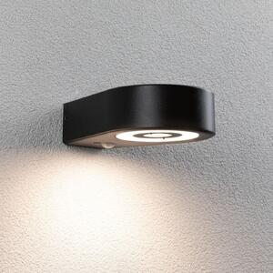 Paulmann Aplică de perete cu senzor LED Silma antracit 1 bec IP44, Negru, Aluminiu, Modern, Perete rotund
