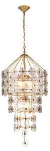 Quintiesse QN-MERIDIAN-9P-DG - Candelabru cu lanț MERIDIAN 9xE14/40W/230V auriu